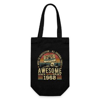Mai 1968 Anniversaire Mai 1968 Cadeau 1968 Retro - Sac à bouteille - noir - Devant