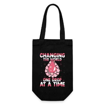Changing The World One Drop At A Time Natural Esse - Gift Bag for Bottles - black - Front