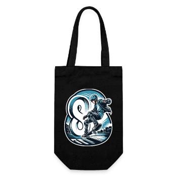 Skateboard Skater Design pour les garçons de 8 ans - Sac à bouteille - noir - Devant