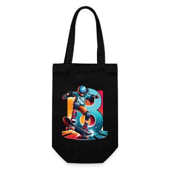 Skateboard Skater Design pour les garçons de 8 ans - Sac à bouteille - noir - Devant