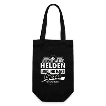 Jede Zeit hat Ihre Helden Ihr habt Gerd - Geschenkbeutel für Flaschen - Schwarz - Vorne