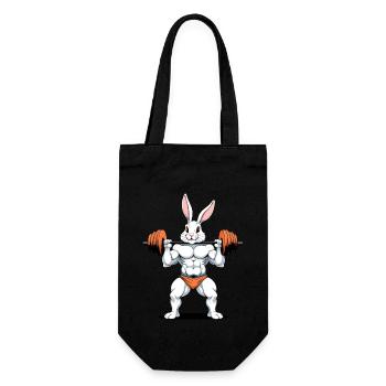 Lapin de Pâques Body Building Animal Drôle Séance D’entraînement - Sac à bouteille - noir - Devant