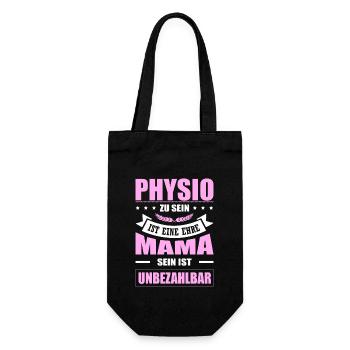 Physio Zu Sein Eine Ehre Mama Sein Unbezahlbar - Geschenkbeutel für Flaschen - Schwarz - Vorne