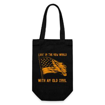 Livin In The New World Old Soul - Gift Bag for Bottles - black - Front