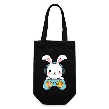 Easter Bunny Gamer Iconic Easter Gaming - Gift Bag for Bottles - black - Front