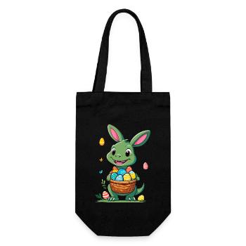 Iconic Easter Dinosaur Dinosaur Easter Bunny - Gift Bag for Bottles - black - Front