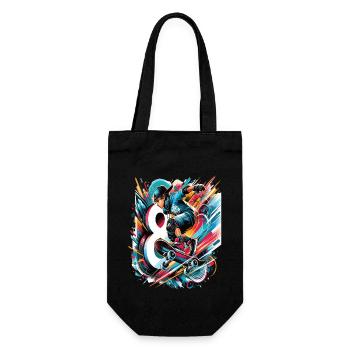Skateboard Skater Design pour les garçons de 8 ans - Sac à bouteille - noir - Devant