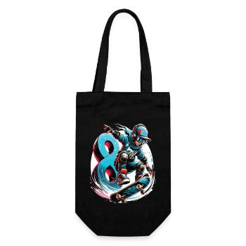 Skateboard Skater Design pour les garçons de 8 ans - Sac à bouteille - noir - Devant