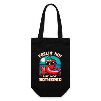 Liebhaber Scharfer Speisen, Chili Peppers Chef - Geschenkbeutel für Flaschen - Schwarz - Vorne