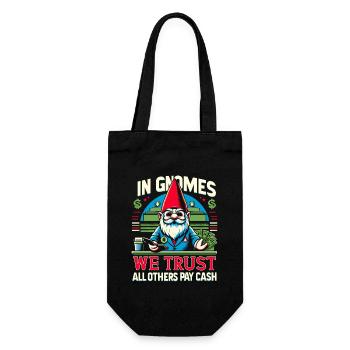 Garden Gnomes Gnome Lover Funny Gnome Gardening - Gift Bag for Bottles - black - Front