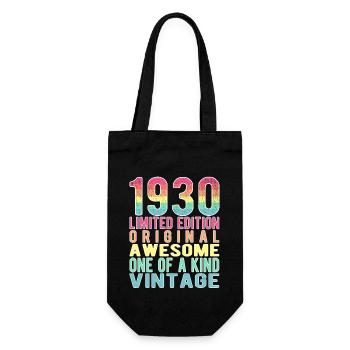 Limited Edition Since 1930 Birthday Vintage 1930's - Gift Bag for Bottles - black - Front