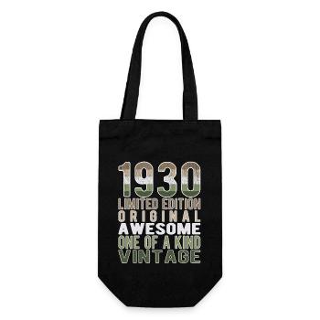 Limited Edition Since 1930 Birthday Vintage 1930's - Gift Bag for Bottles - black - Front