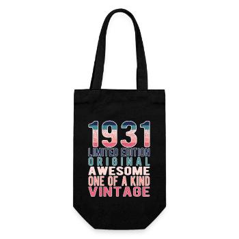 Limited Edition Since 1931 Birthday Vintage 1931 - Gift Bag for Bottles - black - Front