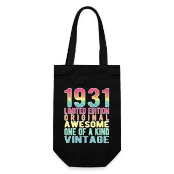 Limited Edition Since 1931 Birthday Vintage 1931 - Gift Bag for Bottles - black - Front