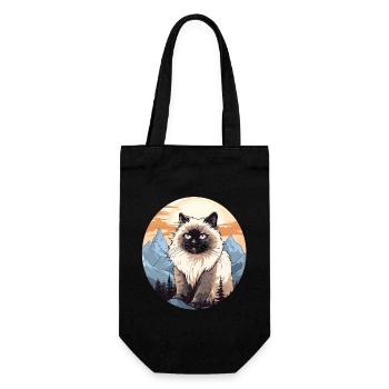 Himalayan Cat Colourpoint Katze - Gift Bag for Bottles - black - Front
