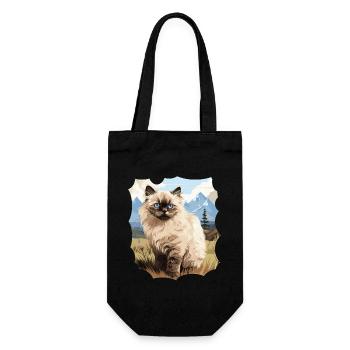 Himalayan Cat Colourpoint Katze - Gift Bag for Bottles - black - Front