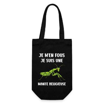 Humour insecte Mante religieuse - Sac à bouteille - noir - Devant