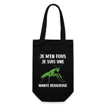 Humour insecte Mante religieuse - Sac à bouteille - noir - Devant