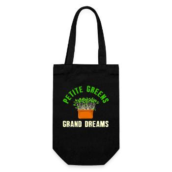 Urban Gardener Männer Frauen Microgreens - Geschenkbeutel für Flaschen - Schwarz - Vorne