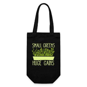 Urban Gardener Männer Frauen Microgreens - Geschenkbeutel für Flaschen - Schwarz - Vorne