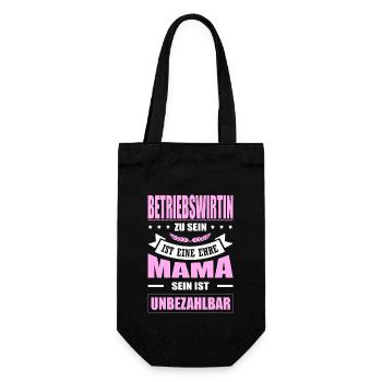 Betriebswirtin Zu Sein Eine Ehre Mama Elternzeit - Geschenkbeutel für Flaschen - Schwarz - Vorne