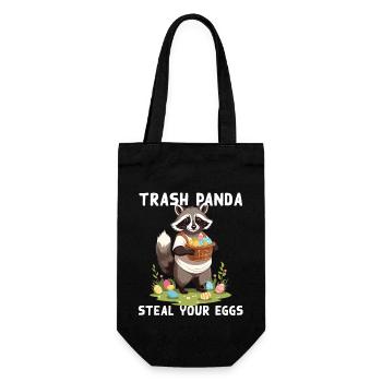 Lustiger Waschbär Spruch Niedliches Osterdesign - Geschenkbeutel für Flaschen - Schwarz - Vorne