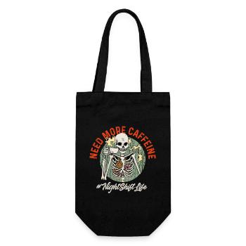 Night Shift Nurse - Gift Bag for Bottles - black - Front