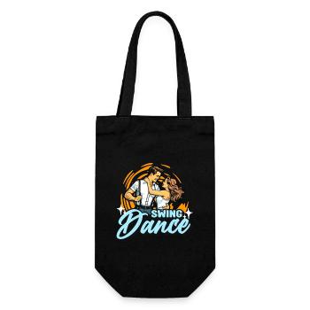 Swing Dance Lindy Hop Couple Dancing Swing Dancer - Gift Bag for Bottles - black - Front