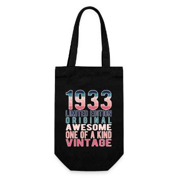 Limited Edition Since 1933 Birthday Vintage 1933 - Gift Bag for Bottles - black - Front