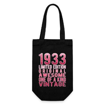 Limited Edition Since 1933 Birthday Vintage 1933 - Gift Bag for Bottles - black - Front