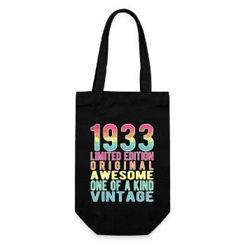 Limited Edition Since 1933 Birthday Vintage 1933 - Gift Bag for Bottles - black - Front