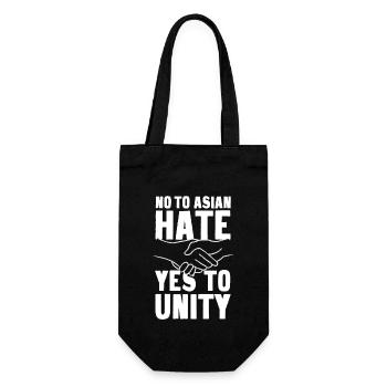 Not To Asian Hate - Gift Bag for Bottles - black - Front