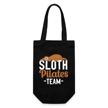 Pilates Instructor Teacher Sloth - Geschenkbeutel für Flaschen - Schwarz - Vorne