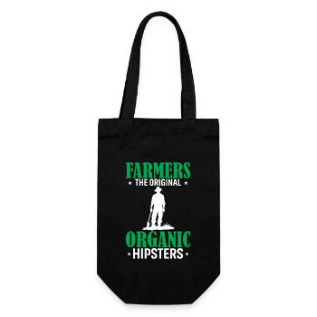 Farmers: The Original Organic Hipsters - Gift Bag for Bottles - black - Front