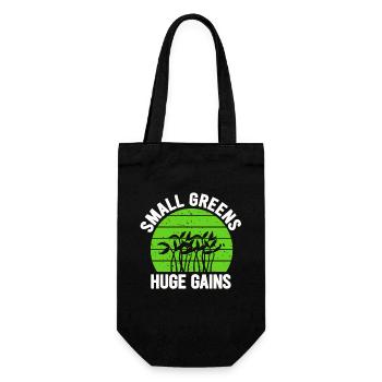 Urban Gardener Männer Frauen Microgreens - Geschenkbeutel für Flaschen - Schwarz - Vorne