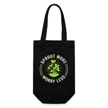 Urban Gardener Männer Frauen Microgreens - Geschenkbeutel für Flaschen - Schwarz - Vorne