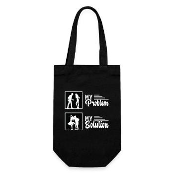 Swing Dancer My Problem My Solution Pictogram Mom - Gift Bag for Bottles - black - Front