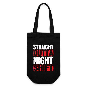 Night Shift Nurse - Gift Bag for Bottles - black - Front