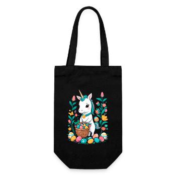 Funny Unicorn Easter Bunny Cute Easter Unicorn - Gift Bag for Bottles - black - Front