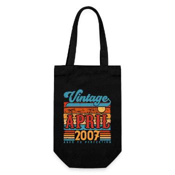 Avril 2007, Cadeau Anniversaire Vintage avril 2007 - Sac à bouteille - noir - Devant