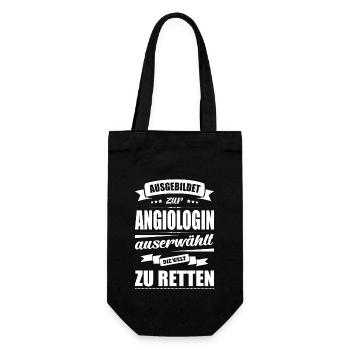 Ausgebildet Zur Angiologin Abschluss Bestanden - Geschenkbeutel für Flaschen - Schwarz - Vorne