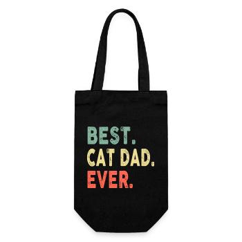 Best Cat Dad Ever Cool Daddy Funny Vintage - Gift Bag for Bottles - black - Front