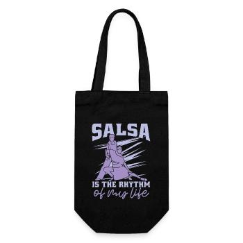 Salsa Dance Salsa Is The Rhythm Of Mambo Music - Gift Bag for Bottles - black - Front