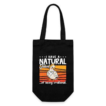 Cockatiel I Have A Natural Budgie Cockatiel Lover - Gift Bag for Bottles - black - Front