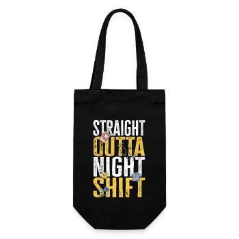 Night Shift Nurse - Gift Bag for Bottles - black - Front