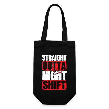 Night Shift Nurse - Gift Bag for Bottles - black - Front