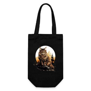 Maine Coon Chaton Maine Coon Chat - Sac à bouteille - noir - Devant