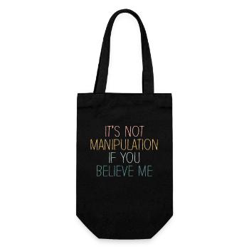 Not Manipulation If You Believe - Gift Bag for Bottles - black - Front