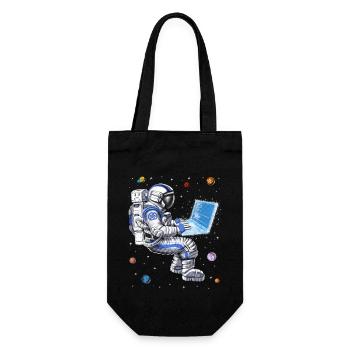Programmierer für Weltraumastronauten - Geschenkbeutel für Flaschen - Schwarz - Vorne