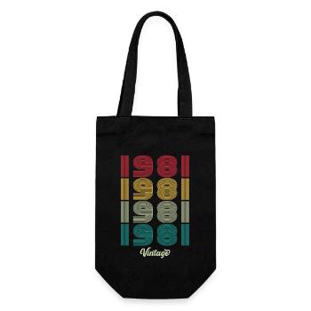 43 Jahre alter Jahrgang 1981 Limitierte Auflage 43. - Geschenkbeutel für Flaschen - Schwarz - Vorne